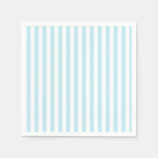 Serviette En Papier Pastel Blue and White Striped Paper napkin