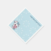 Serviette En Papier Pastel Blue Cute Cow (Coin)