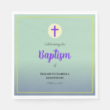 Pastel Blue Green Purple Spring Baptême