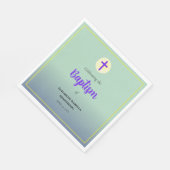 Serviette En Papier Pastel Blue Green Purple Spring Baptême (Coin)