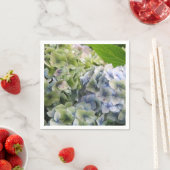 Serviette En Papier Pastel Blue Hydrangeas (En situation)