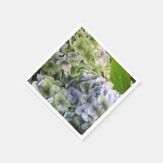Serviette En Papier Pastel Blue Hydrangeas (Coin)