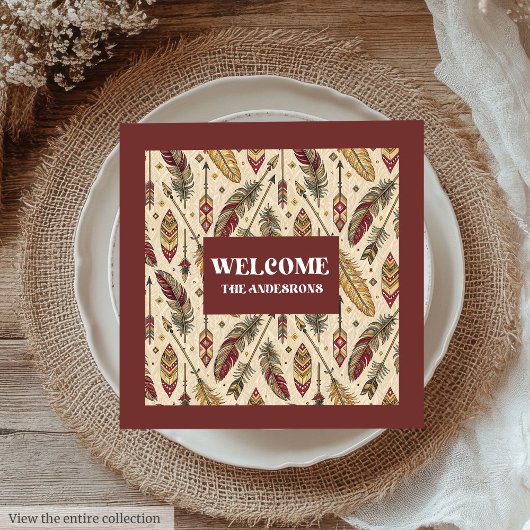 Serviette En Papier Pastel Boho Napkins Classic Tribal Personnalisé No