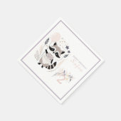 Serviette En Papier Pastel Boho Raccoon et Ballons Anniversaire (Coin)