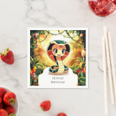 Serviette En Papier Pastel Boho Snake Anniversaire (En situation)