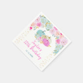 Serviette En Papier Pastel Citrouille Floral fête d'anniversaire (Coin)