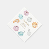 Serviette En Papier Pastel Citrouille Genre Neutre Baby shower Automne (Coin)