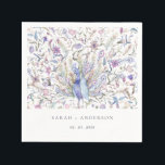 Serviette En Papier Pastel Classy Ornate Aquarelle Peacock Mariage<br><div class="desc">Classy Ornate Watercolor Peacock Collection - c'est une élégante aquarelle Illustration de paon floral pastel aquarelle, avec une touche minimaliste moderne. Idéal pour vos mariage et fêtes de classe moderne. Il est très facile de customiser, avec vos données personnelles. Si vous avez besoin d'un autre produit correspondant ou de la...</div>