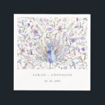 Serviette En Papier Pastel Classy Ornate Aquarelle Peacock Mariage<br><div class="desc">Classy Ornate Watercolor Peacock Collection - c'est une élégante aquarelle Illustration de paon floral pastel aquarelle, avec une touche minimaliste moderne. Idéal pour vos mariage et fêtes de classe moderne. Il est très facile de customiser, avec vos données personnelles. Si vous avez besoin d'un autre produit correspondant ou de la...</div>