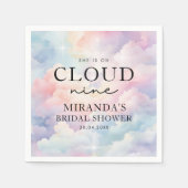 Serviette En Papier Pastel Clouds She's On Cloud Neuf Fêtes des mariée (Devant)