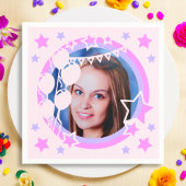 Serviette En Papier Pastel Colours Anniversaire Fête encadrée Photo Pa