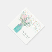 Serviette En Papier Pastel Confetti Mason Jar Mariage (Coin)