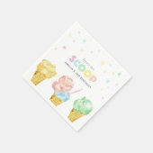Serviette En Papier Pastel Crème de glace Anniversaire (Coin)