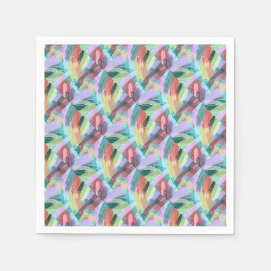 Serviette En Papier Pastel d'Art Abstrait (Devant)