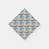 Serviette En Papier Pastel d'Art Abstrait (Coin)