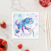 Serviette En Papier pastel de poulpe en rêve (En situation)