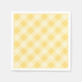 Serviette En Papier Pastel En vichy Napkins Jaune (Devant)