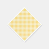 Serviette En Papier Pastel En vichy Napkins Jaune (Coin)