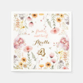 Serviette En Papier Pastel Fairy jardin fleuri thé fête anniversaire (Devant)
