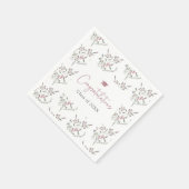 Serviette En Papier Pastel Fleurs sauvages (Coin)