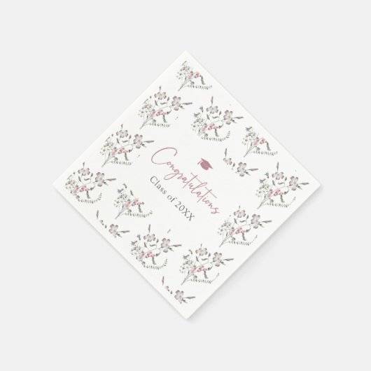 Serviette En Papier Pastel Fleurs sauvages (Coin)