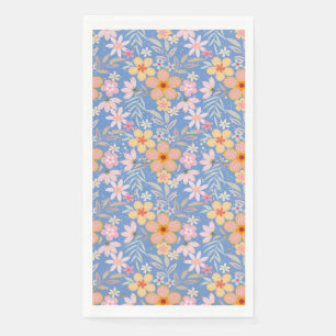 Serviette En Papier Pastel Floral motif C01 Lblue BG