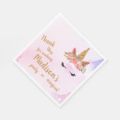 Serviette En Papier Pastel Floral Unicorne fête d'anniversaire (Coin)