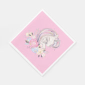 Serviette En Papier Pastel Gold Parties scintillant Unicorne et bébé a (Coin)