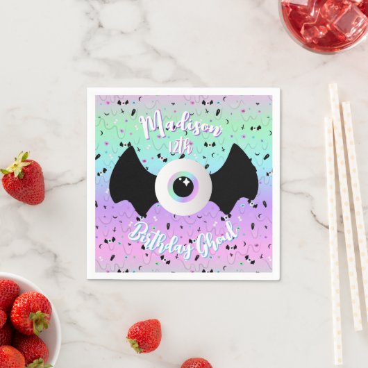 Serviette En Papier Pastel Goth (En situation)