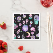 Serviette En Papier pastel goth motif foncé (En situation)