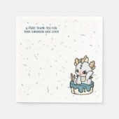 Serviette En Papier Pastel Gray Blue Cake Baby Dragon (Devant)