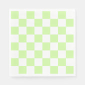Serviette En Papier Pastel Green À damiers En vichy Motif (Devant)