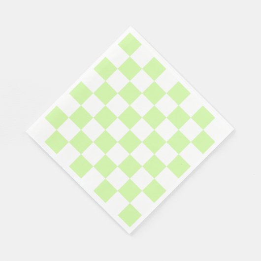 Serviette En Papier Pastel Green À damiers En vichy Motif (Coin)