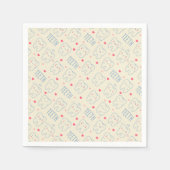 Serviette En Papier Pastel Happy Teeth Motif (Devant)