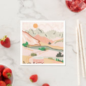 Serviette En Papier Pastel Journey (En situation)