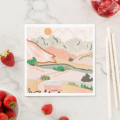 Serviette En Papier Pastel Journey (En situation)