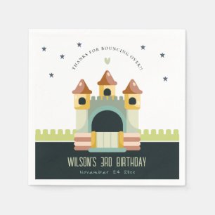 Serviette En Papier Pastel Jumping Castle Jump & Play Anniversaire de 