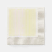 Serviette En Papier Pastel Lemon Yellow Stripes Blanches Pale Jaune (Devant)