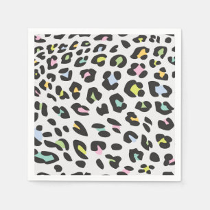 Serviette En Papier Pastel Leopard Spot Motif