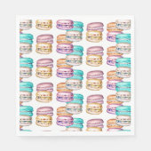 Serviette En Papier Pastel Macaron Cookie Thème Anniversaire (Devant)