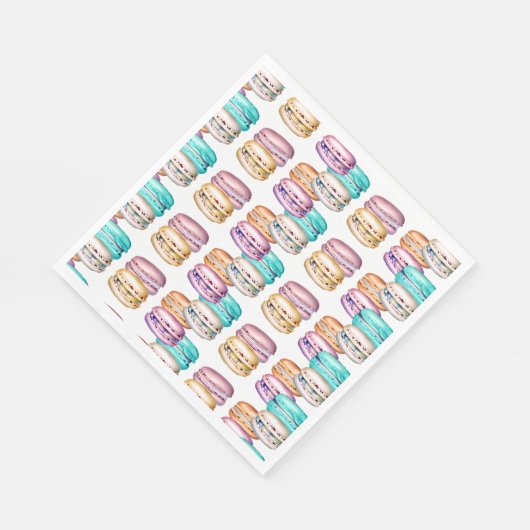 Serviette En Papier Pastel Macaron Cookie Thème Anniversaire (Coin)