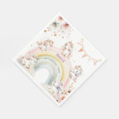 Serviette En Papier Pastel magique Whimsical unicorn anniversaire de e (Coin)