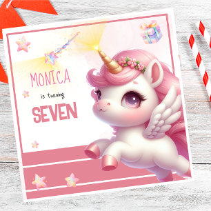 Serviette En Papier Pastel magique Whimsical unicorn anniversaire de e