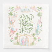 Serviette En Papier Pastel Nativity | Glory to the Newborn King (Devant)