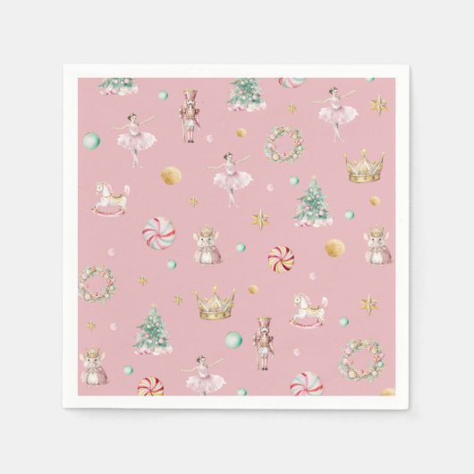 Serviette En Papier Pastel Nutcracker Noël fête d'anniversaire (Devant)
