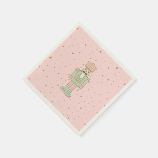 Serviette En Papier "Pastel Nutcracker – Whimsical Holiday (Coin)