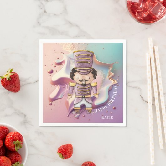 Serviette En Papier Pastel Paint Splash Nutcracker (En situation)