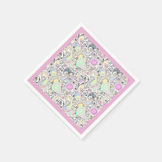 Serviette En Papier Pastel paisley (Coin)