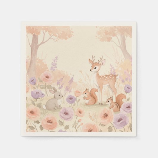 Serviette En Papier Pastel Paradise - (Devant)