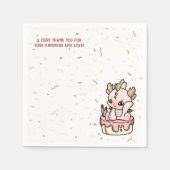 Serviette En Papier Pastel Pink Cute Cake Baby Dragon (Devant)